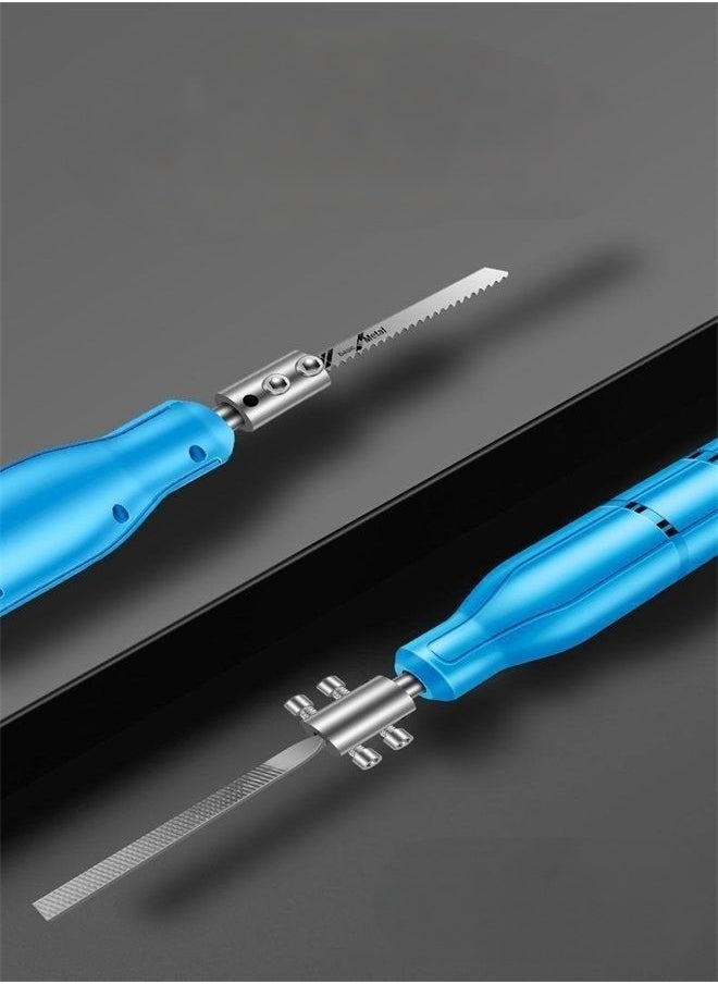 Generic - Electric Small File Reciprocating Metal Grinding Tool Iron Rolling Machine Steel File Woodworking File Electric Foiling Knife Handheld Portable Multi functional Mini Electric Grinder Drill Rotary Tool - Image 1