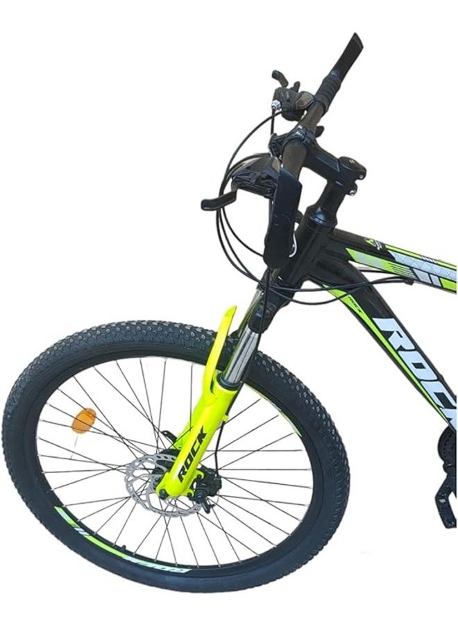 Generic Rock 26 Bike - Sturdy Frame, Stylish yellow Color, 21-Speed Gears, 26-Inch Wheels, V-Brake System, Modern and Comfortable Design, Adjustable Seat & Handlebars  - Image 2