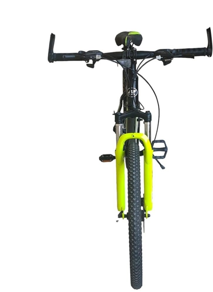 Generic Rock 26 Bike - Sturdy Frame, Stylish yellow Color, 21-Speed Gears, 26-Inch Wheels, V-Brake System, Modern and Comfortable Design, Adjustable Seat & Handlebars  - Image 4