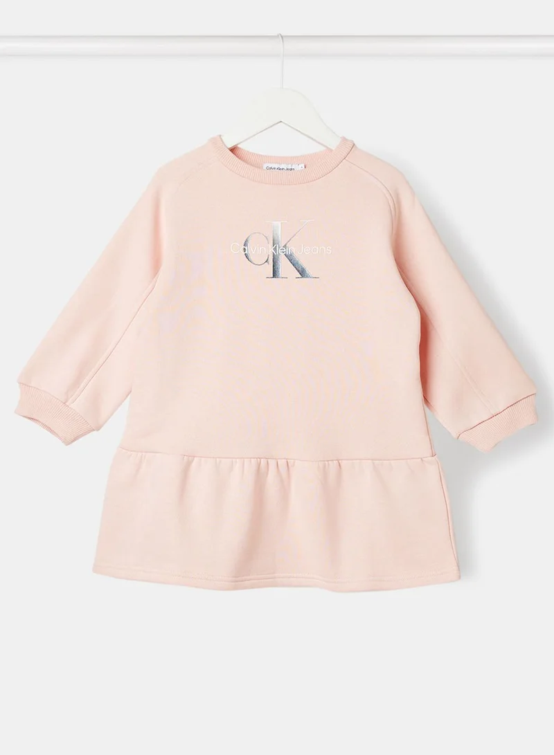 Calvin Klein Jeans Kids Gradient Monogram Flare Dress