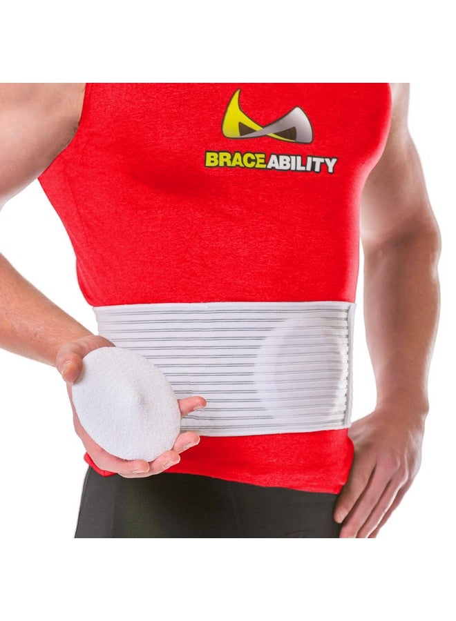 BraceAbility spandex Hernia Belt for Men & Women | Stomach Truss Binder with Compression Support Pad for Abdominal, Umbilical, Navel & Belly Button Hernias - L/XL (New & Improved) Fits 40"-60" - Image 1