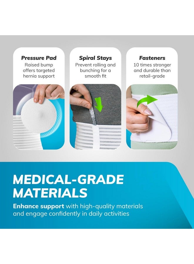 BraceAbility spandex Hernia Belt for Men & Women | Stomach Truss Binder with Compression Support Pad for Abdominal, Umbilical, Navel & Belly Button Hernias - L/XL (New & Improved) Fits 40"-60" - Image 4