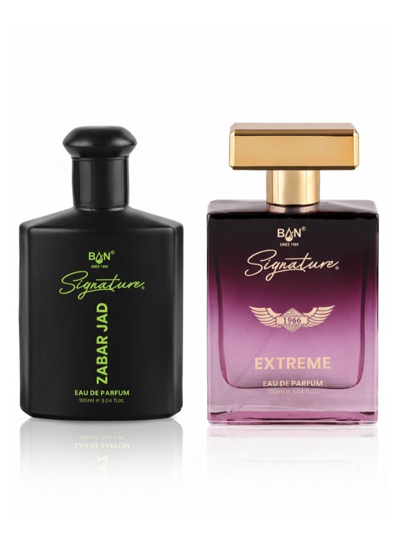 سيجنتشر مجموعة عطر سيجنتشر زابار جاد آند إكستريم أو دو بارفان للرجال والنساء، عبوة من قطعتين - Image 1
