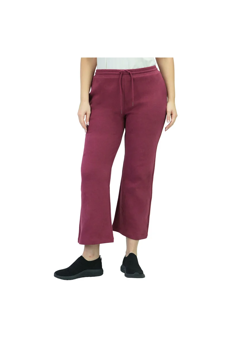 جيوردانو بنطلون نسائي بخصر عالٍ بلون بوردو