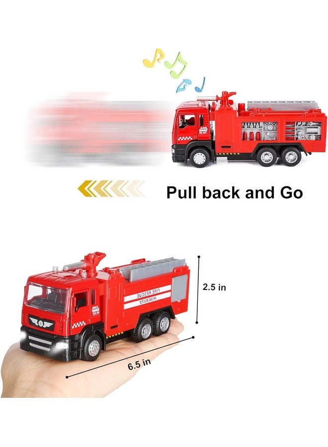 P PAYTAG P PAYTAG Micro Fire Truck with Light and Sound Toy Truck for Boys 3 4 5 6 7 Year Old, Red  - Image 4