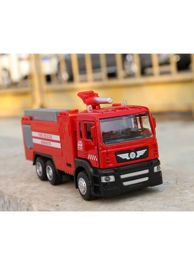 P PAYTAG P PAYTAG Micro Fire Truck with Light and Sound Toy Truck for Boys 3 4 5 6 7 Year Old, Red  - Image 2