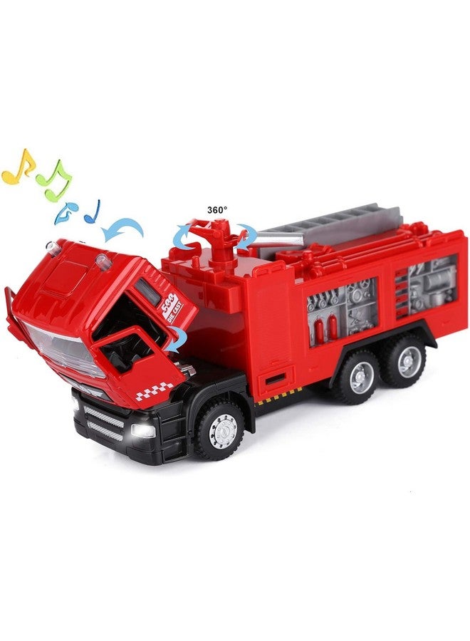 P PAYTAG P PAYTAG Micro Fire Truck with Light and Sound Toy Truck for Boys 3 4 5 6 7 Year Old, Red  - Image 5