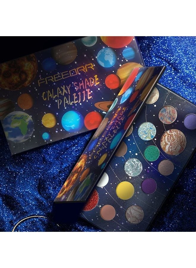 FREEORR - 18 Colors Galaxy Eyeshadow Palette, Glitter Eyeshadow Makeup Multi Reflective Shimmer/Glitter Matte Bake Pressed Pearly High-pigmented Colorful Eye-Shadow Makeup Palette - Image 1