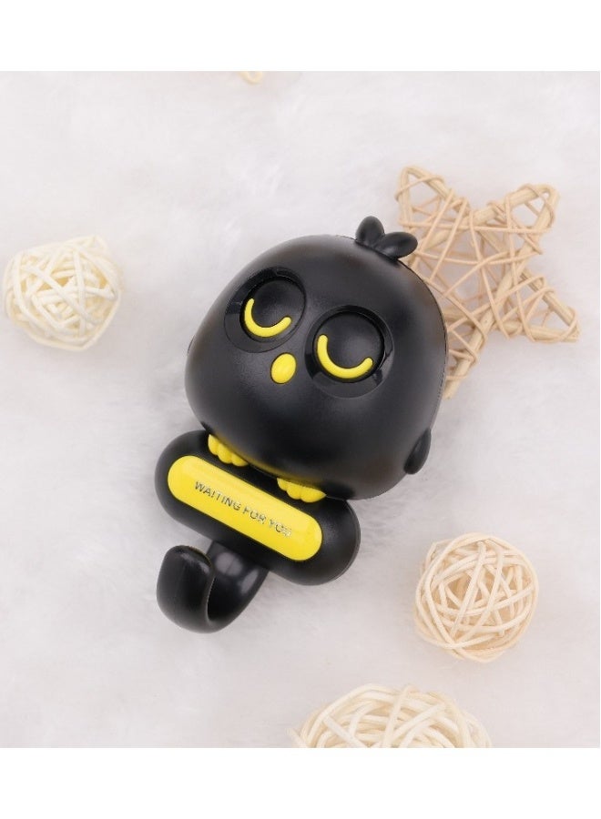 Wink Bird Key Hooks, 2Pcs Kawaii Adhesive Wall Mounted Hooks for Towels, Hats, Keychain, Keys, Black and White, Ideal for Cute Room Decor and Gifts - Image 5