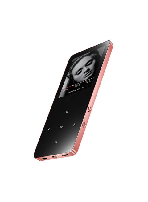 X2 Touch Screen MP3 Bluetooth External 1.8 Inch Bluetooth MP3 Player Metal Touch Screen Mp4 Music Player-Body Color:Rose Gold (Bluetooth + External)-Memory Capacity:4GB