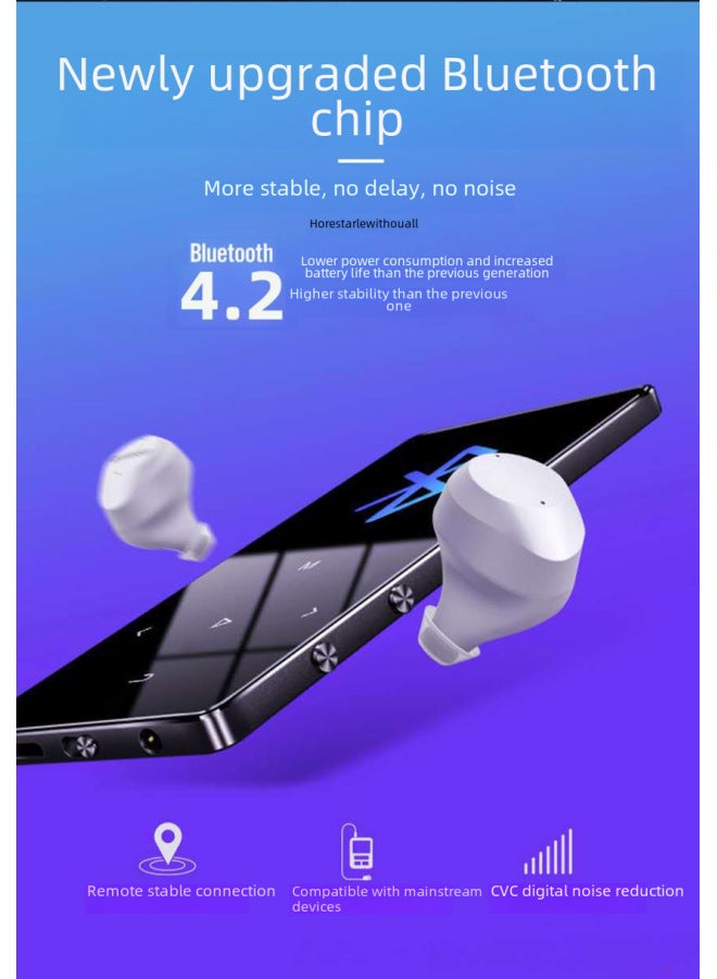 X2 Touch Screen MP3 Bluetooth External 1.8 Inch Bluetooth MP3 Player Metal Touch Screen Mp4 Music Player-Body Color:Rose Gold (Bluetooth + External)-Memory Capacity:4GB