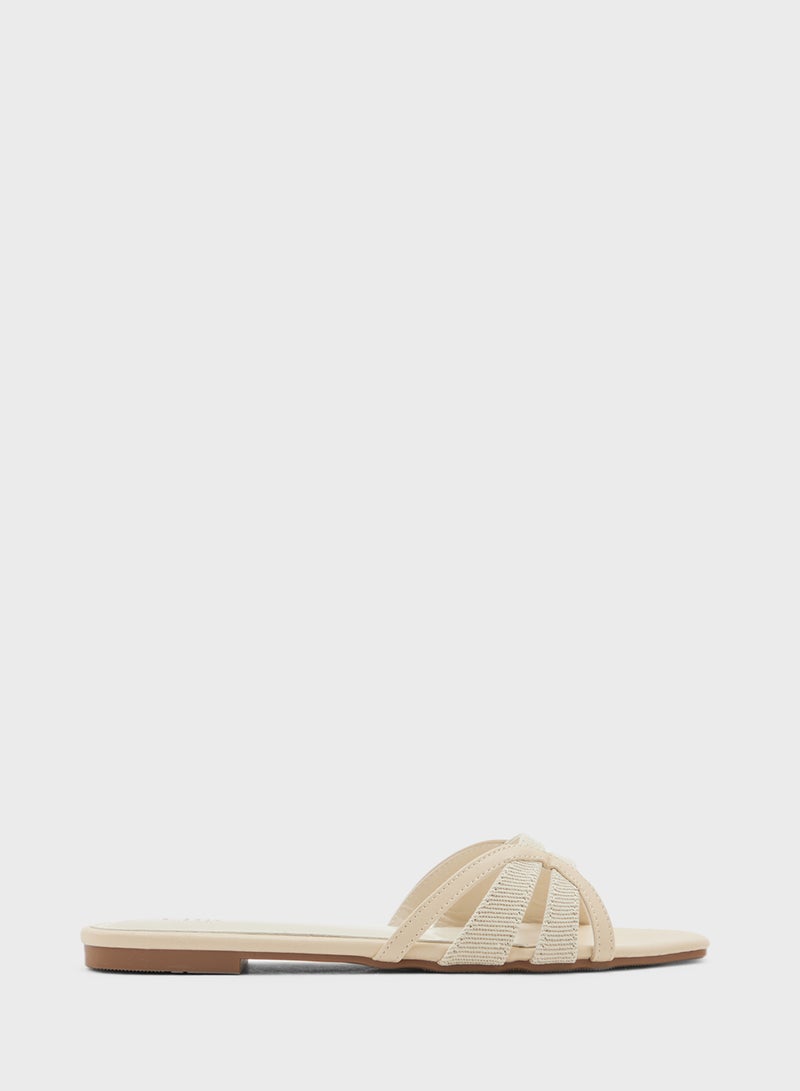 ايلا صندل مسطح بأشرطة متعددة الألوان - Image 1