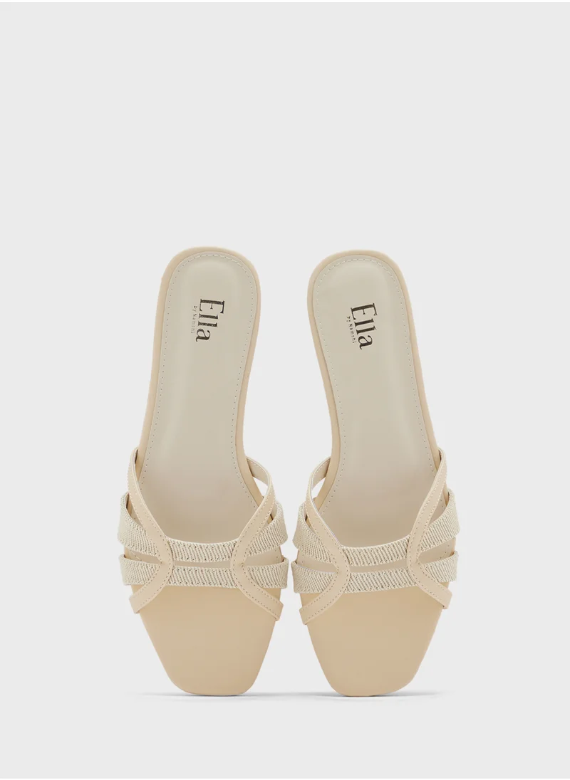 ايلا Color Block Strappy Flat Sandal
