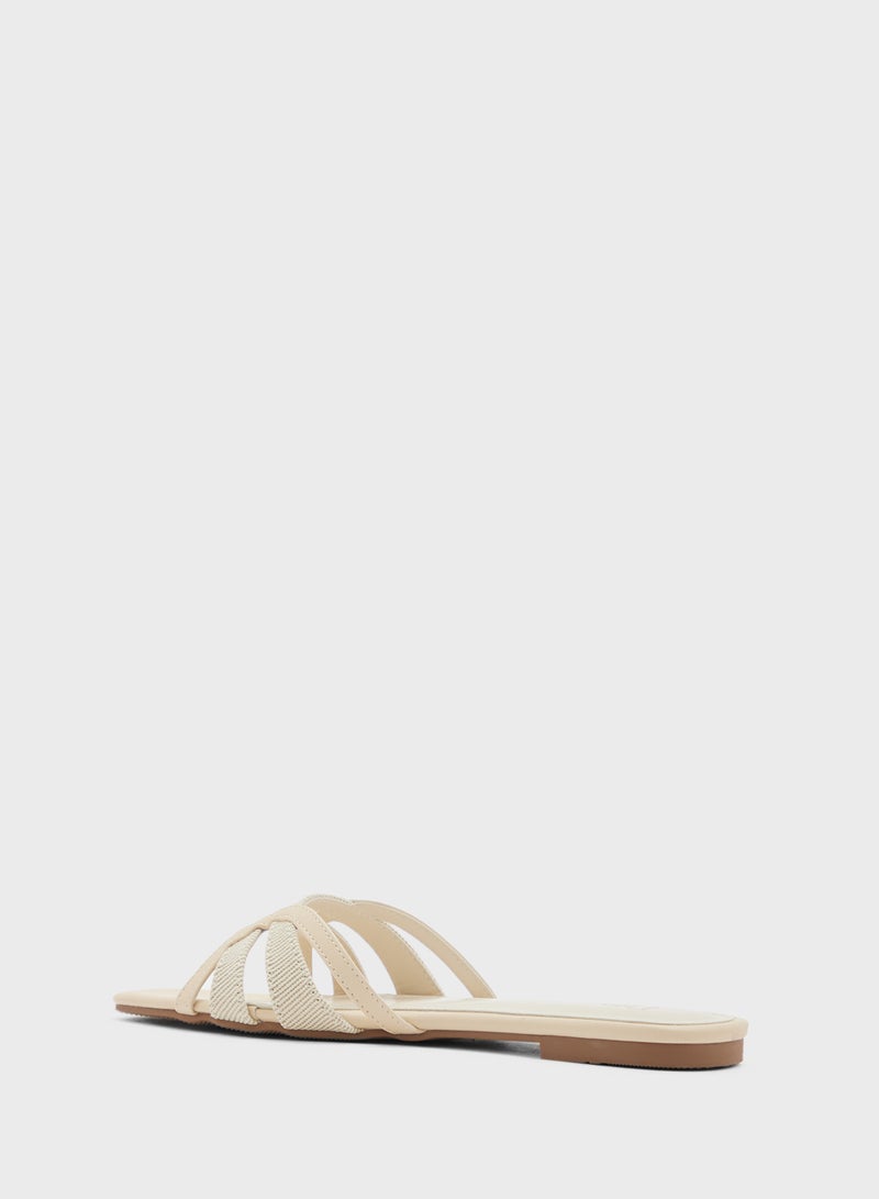 ايلا صندل مسطح بأشرطة متعددة الألوان - Image 2