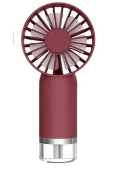 Rechargeable Low Noise Handheld Fan with Mist, 3 Speeds for Travel, Outdoors and Office (Purple)
