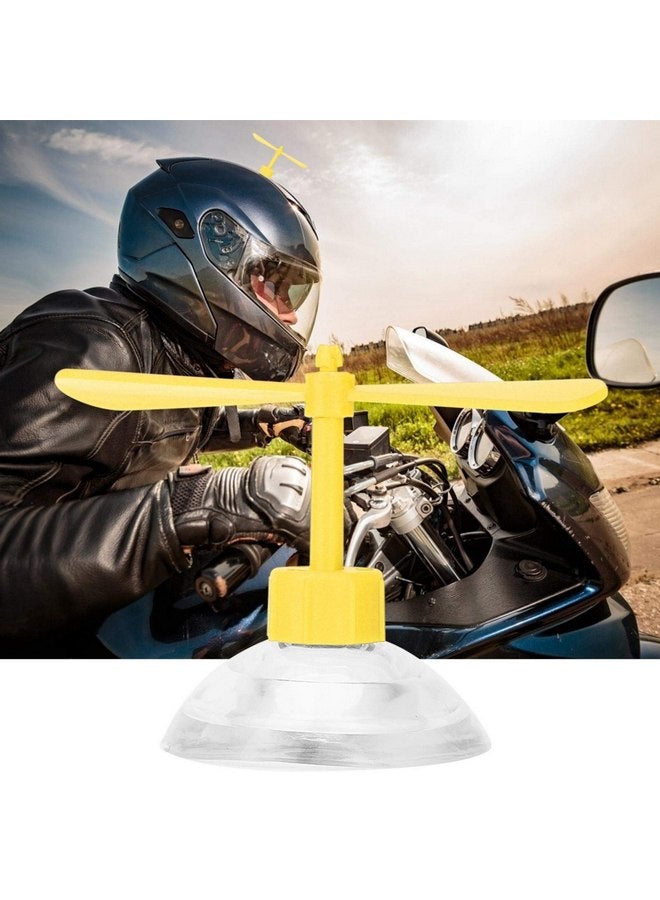 Aramox Bike Helmet Propeller, Decorative Helmet Suction Cup Rubber and Plastic Motorcycle Helmet Propeller Rubber & Plastic(Yellow) - Image 3