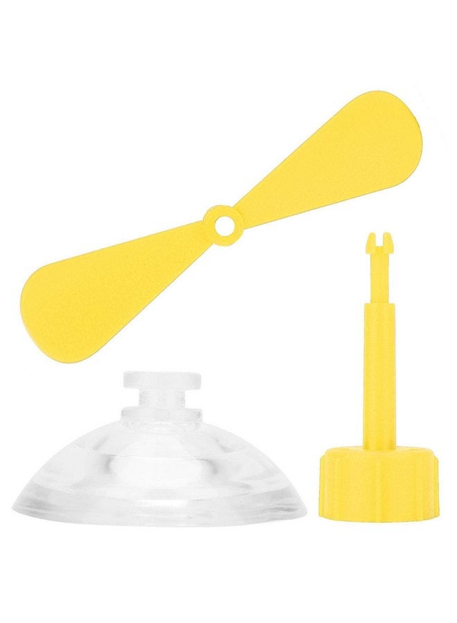 Aramox Bike Helmet Propeller, Decorative Helmet Suction Cup Rubber and Plastic Motorcycle Helmet Propeller Rubber & Plastic(Yellow) - Image 1