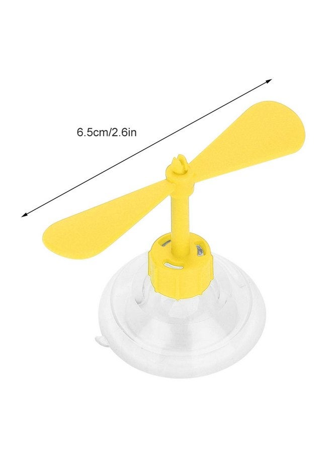 Aramox Bike Helmet Propeller, Decorative Helmet Suction Cup Rubber and Plastic Motorcycle Helmet Propeller Rubber & Plastic(Yellow) - Image 2