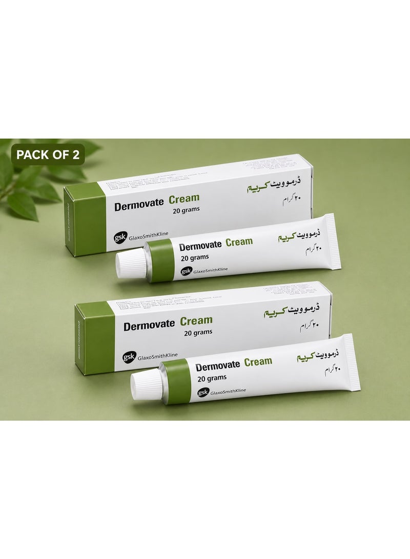 gsk Dermovate Cream 20g Pack of 2 - Image 1