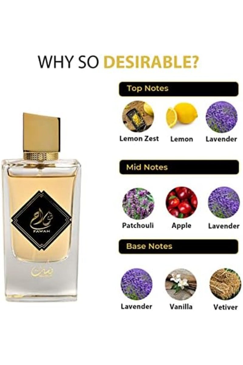 Nusuk No Sok Luxury Imported Perfume by Fawah, Long-Lasting Spray for Men, 80ml - Image 3