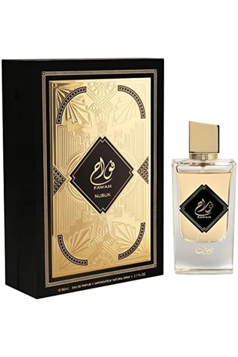 Nusuk No Sok Luxury Imported Perfume by Fawah, Long-Lasting Spray for Men, 80ml - Image 1