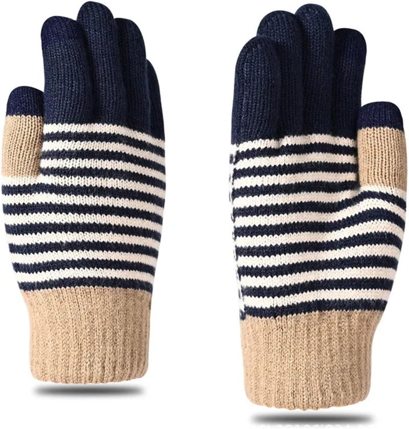Creative winter men's and women's warm split finger gloves, new jacquard touch screen gloves - Image 1