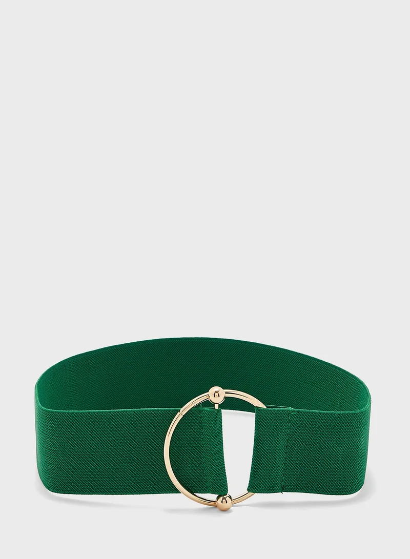 ELLA Round Buckle Elastic Waist Belt