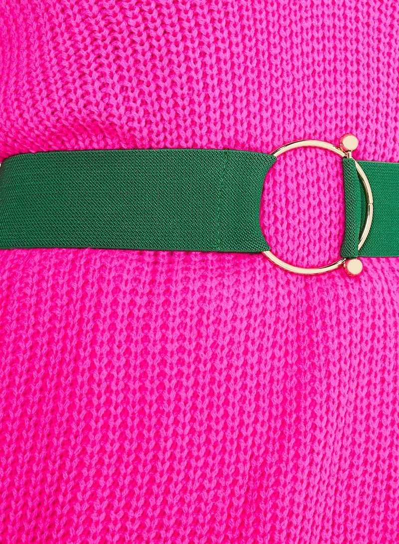 ELLA Round Buckle Elastic Waist Belt