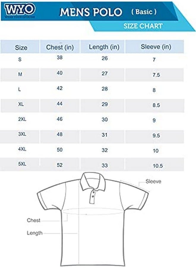 وير يور أوبينين - تي شيرت رجالي مخطط بأكمام قصيرة وياقة بولو وياقة عادية بمقاس كبير من Wear Your Opinion (XXL، أزرق مخضر) - Image 1