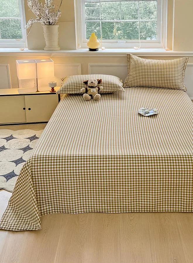 Styli Pack of 3 - Polyester Flat Sheets - 220cmx230cm, Beige
