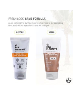 raw elements Raw Elements Tinted Daily Face Moisturizer All-Natural Mineral Sunscreen | Non-Nano Zinc Oxide, 95% Organic, Reef Safe, SPF 30, in Bio-Resin Tube, 1.8oz  - Image 2