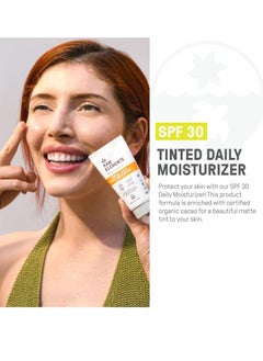 raw elements Raw Elements Tinted Daily Face Moisturizer All-Natural Mineral Sunscreen | Non-Nano Zinc Oxide, 95% Organic, Reef Safe, SPF 30, in Bio-Resin Tube, 1.8oz  - Image 3