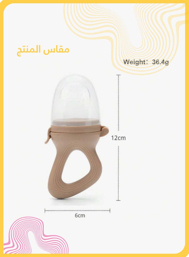 إردو طقم 2 من رضاعة الفواكه للرضع، سيليكون آمن للطعام، مناسب لمختلف أعمار الأطفال، يخفف آلام التسنين (يشمل 2 حلمات سيليكون) - Image 2