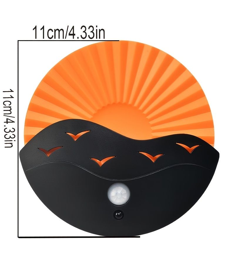 Sunrise Sea Wall Light Remote Control Trichromatic Night Light For Bedroom Stairs - Image 3