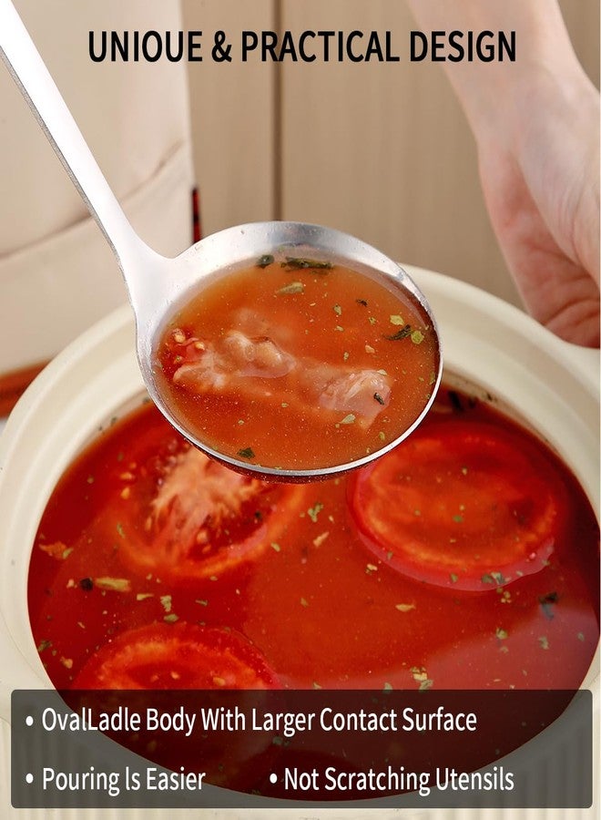 Berglander Stainless Steel Soup Ladle, 11.8" Durable Ladel Spoon for Serving or Cooking, Dishwasher Safe, Durable & Rust-Resistant Cooking Utensil - Image 5