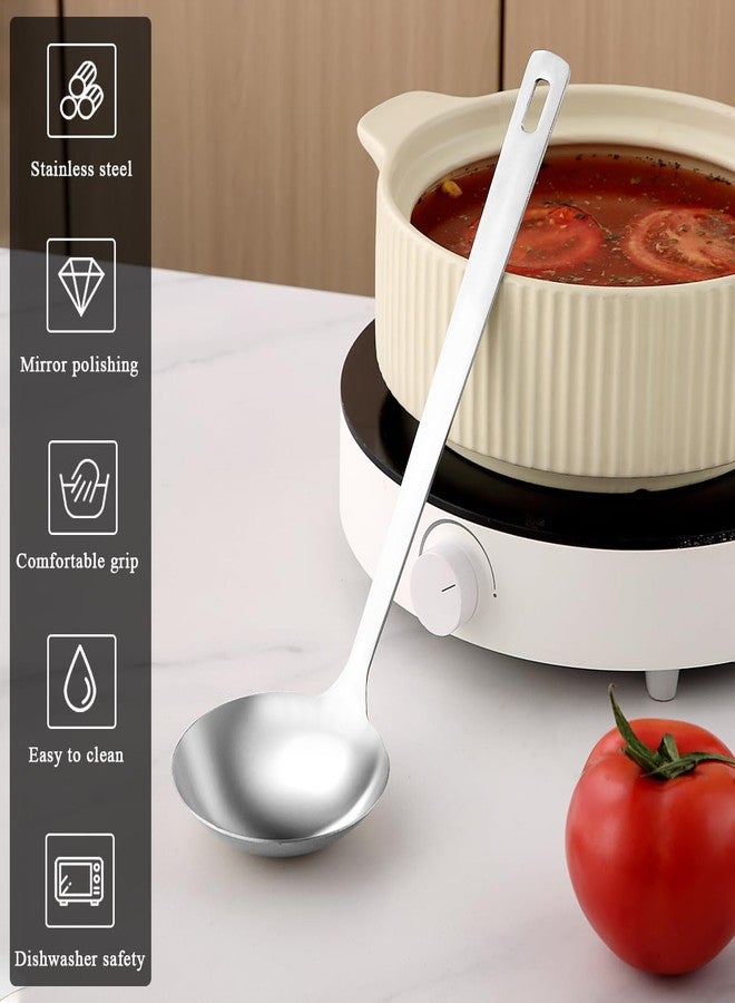 Berglander Stainless Steel Soup Ladle, 11.8" Durable Ladel Spoon for Serving or Cooking, Dishwasher Safe, Durable & Rust-Resistant Cooking Utensil - Image 4