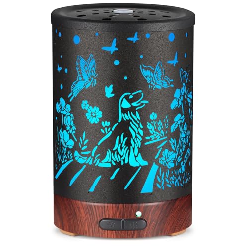 kobodon Essential Oils DiffuserAromatherapy DiffuserBirthday Gifts for Women Mom GrandmaMetal Cool Mist Humidifier with 7 Colors Lights Waterless Auto Off Air Diffusers Dogs - Image 1