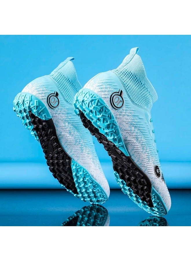 White Moon broken Nail Style Hydrogen Cloud Joint Chelsea Football Shoes Boys Autumn Primary School Junior High School Training Shoes
