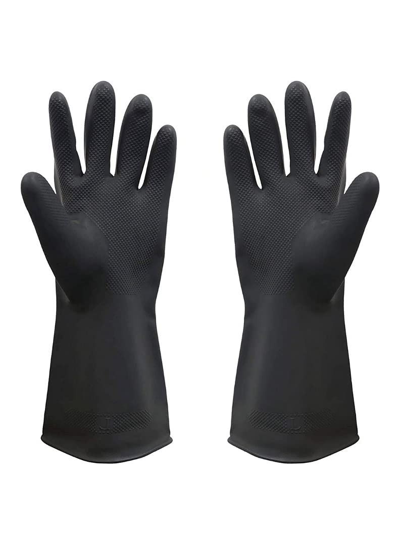 RACO Natural Latex Premium Rubber Glove Multipurpose black  - Image 1