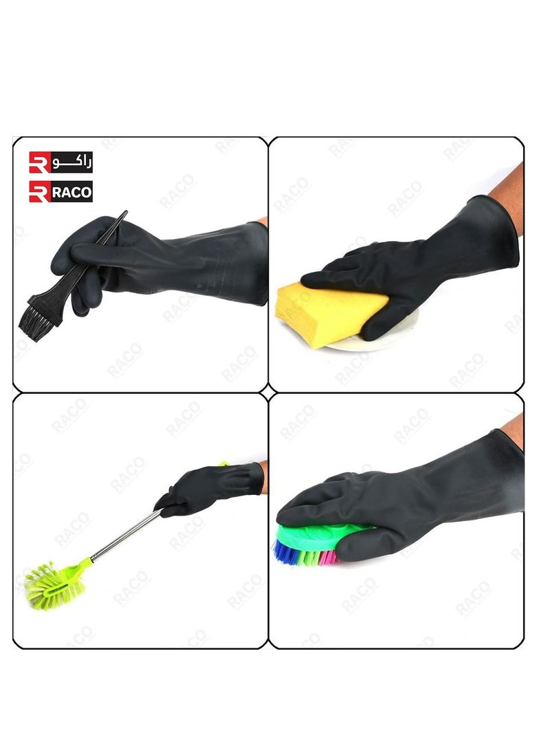 RACO Natural Latex Premium Rubber Glove Multipurpose black  - Image 4