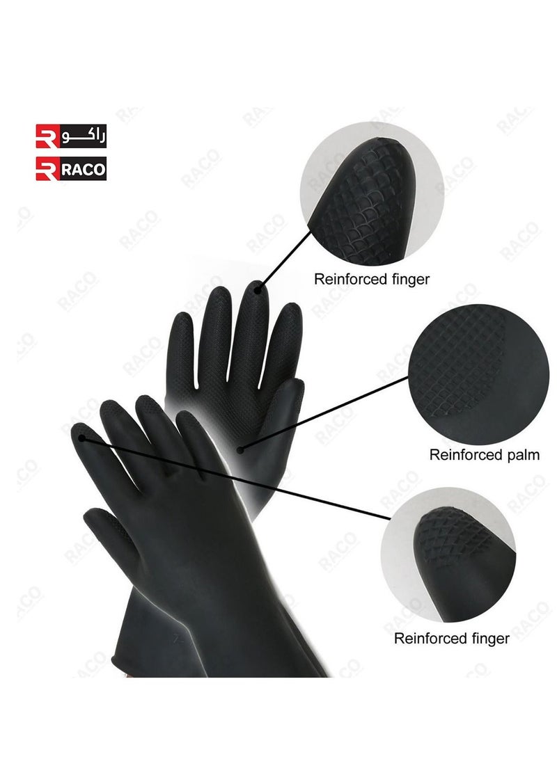 RACO Natural Latex Premium Rubber Glove Multipurpose black  - Image 3