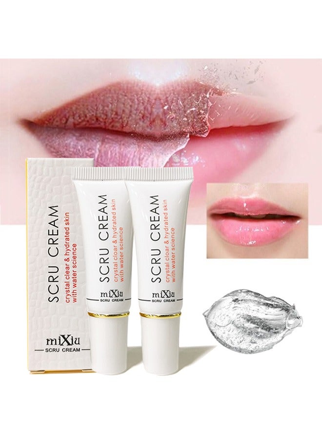 ميكسيو 2 قطعة مقشر سحري لتفتيح الشفاه ، تصبغ إزالة الشفاه السوداء الداكنة ، تتلاشى مرطب الشفاه الوردي الباهت ، الترطيب المضاد للتشقق