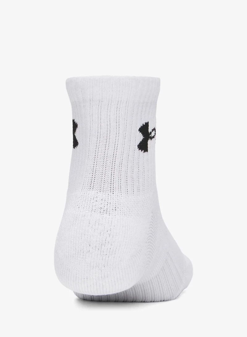 اندر ارمر 3 Pack Performance Quarter Socks
