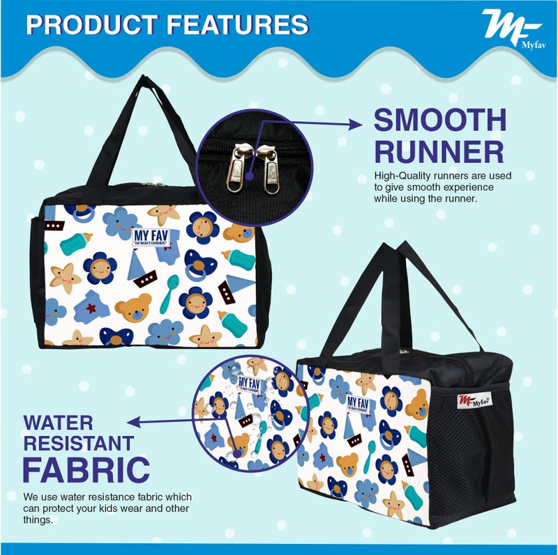Myfav MY FAV Baby Diaper Bag for Mothers | Durable Maternity Nursing Tote Backpack | Multifunctional Travel Diaper Bag with Adjustable Shoulder Strap | Spacious & Organised Mama Bag for Baby Essentials - Image 3