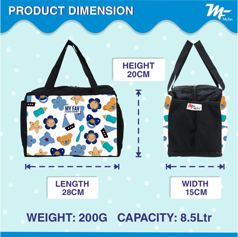 Myfav MY FAV Baby Diaper Bag for Mothers | Durable Maternity Nursing Tote Backpack | Multifunctional Travel Diaper Bag with Adjustable Shoulder Strap | Spacious & Organised Mama Bag for Baby Essentials - Image 2