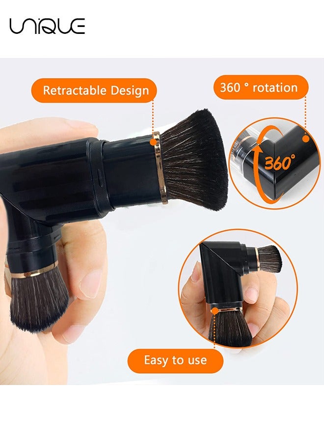 Unique Double Ended Makeup Brush, Retractable Kabuki Makeup Brushes, Travel Foundation Powder Blush Brush, Dual Concealer Makeup Brush With Cap for Blush, Bronzer, Buffing, Flawless Powder Cosmetics - Image 4