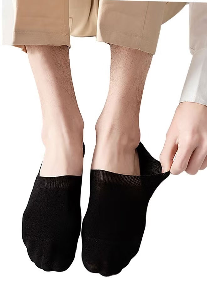 Tanyaz No Show Socks Men Cotton Low Cut Ankle Short Socks with Non Slip Grip Liner for Athletic Running Invisible Liner Socks - Image 2