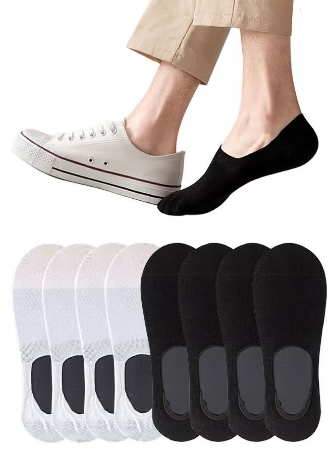 Tanyaz No Show Socks Men Cotton Low Cut Ankle Short Socks with Non Slip Grip Liner for Athletic Running Invisible Liner Socks - Image 1