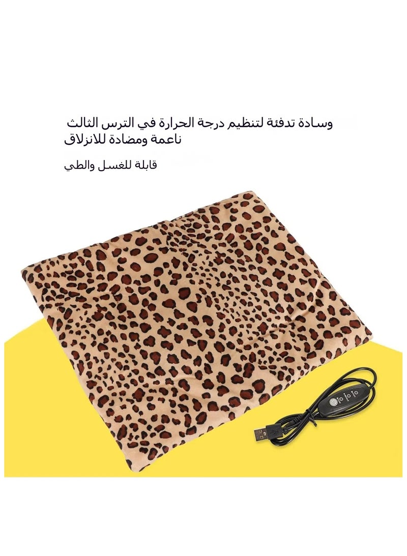 عام وسادة تدفئة للكلاب، قابلة للتعديل مع ثلاث درجات حرارة، طويلة العمر وقابلة للغسل لصديقك القطني بقياس 27×37 سم. - Image 2