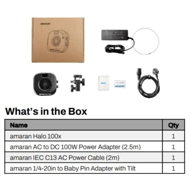 Aputure Amaran Halo 100x Bi-Color Point-Source LED Light 100w COB 2700k-6500k CRI 96+ Tlci 97+ Usb-c PD DMX NFC - Image 3